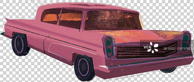 紫色轿车图片素材