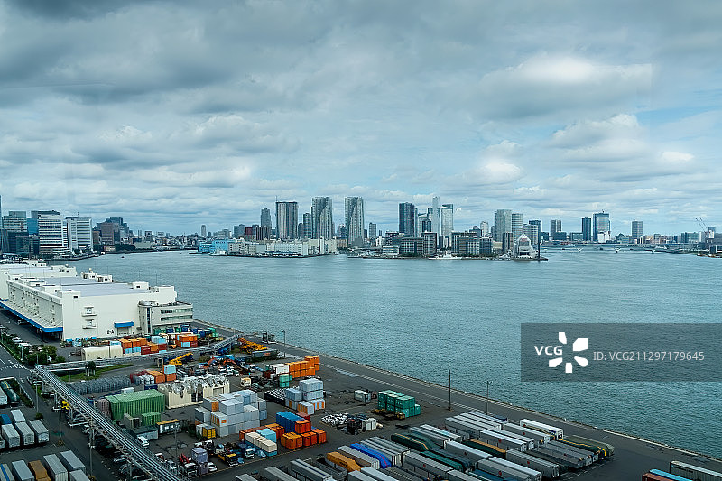 日本东京湾+码头一角图片素材