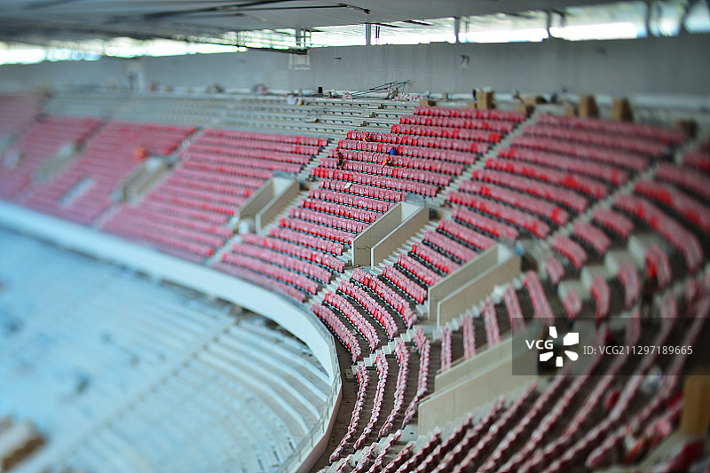 建设中的上海浦东足球场图片素材