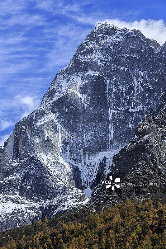 多年雪山泪始干(小金县双桥沟)图片素材