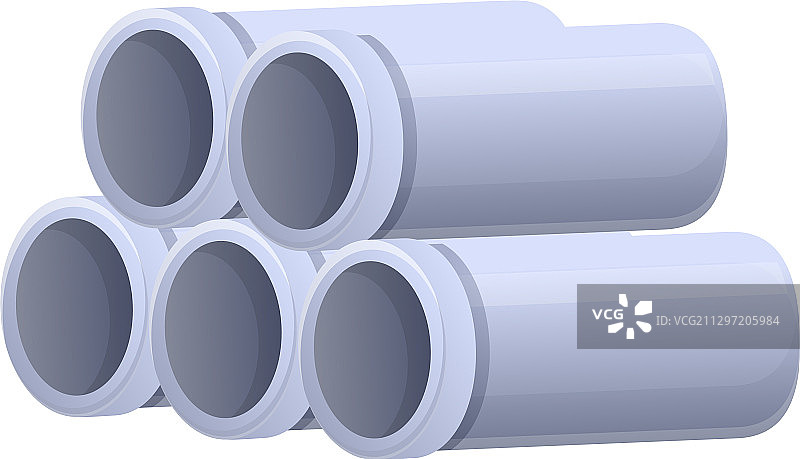 金属管道卡通风格图标图片素材