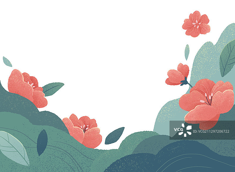 鲜花花朵背景插画图片素材