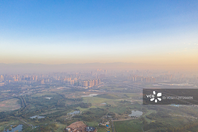 成都三圣乡航拍图片素材