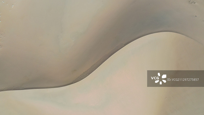 航拍纯净沙漠沙峰沙包图片素材