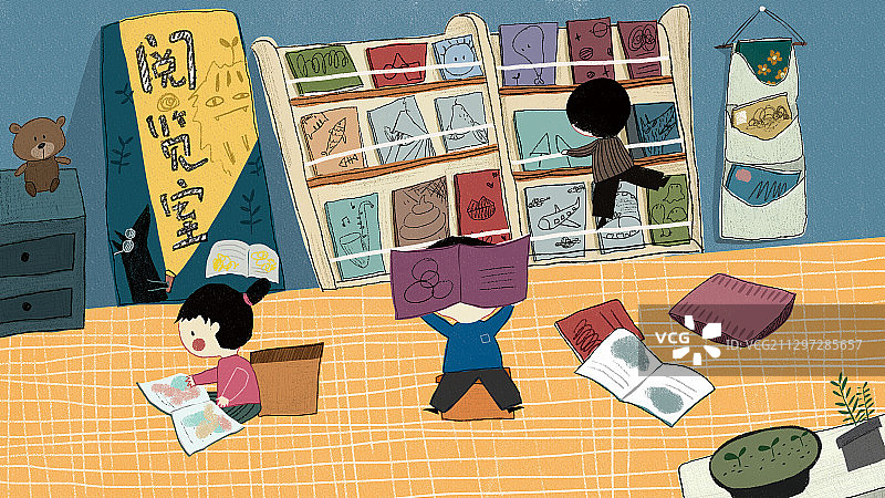 儿童阅览室图片素材