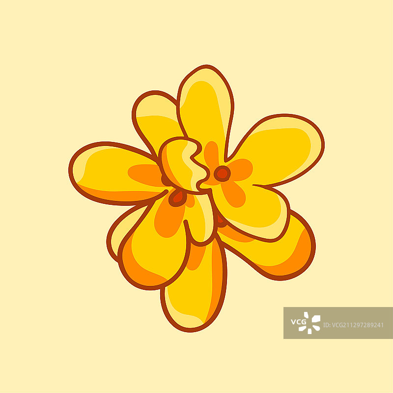 黄色背景桂花矢量插画壁纸图标图片素材