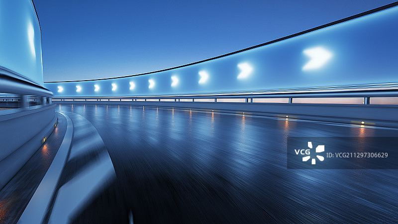 三维渲染的高速公路图片素材