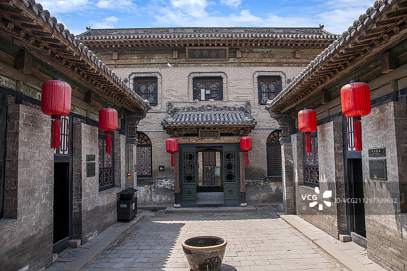 山西省晋中市祁县乔家大院各式庭院楼阁图片素材