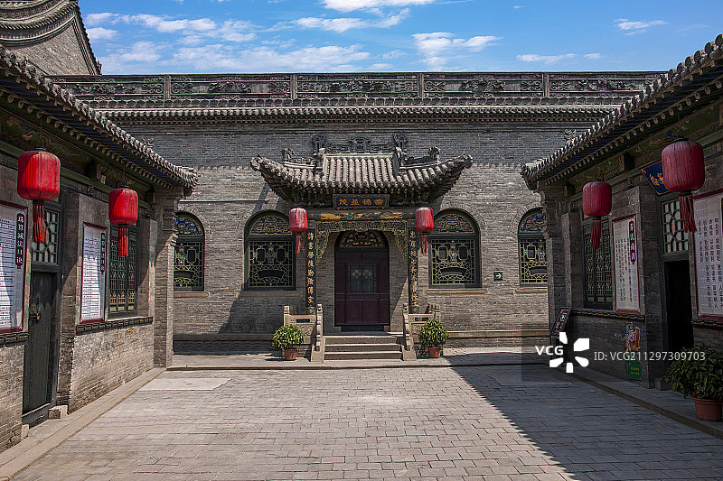 山西省晋中市祁县乔家大院各式庭院楼阁图片素材