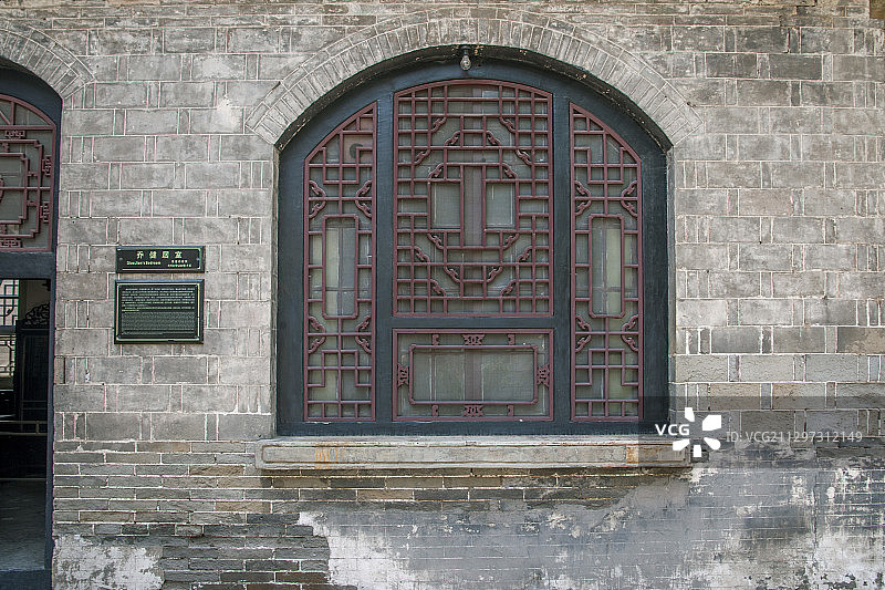 山西省晋中市祁县乔家大院窗子图片素材