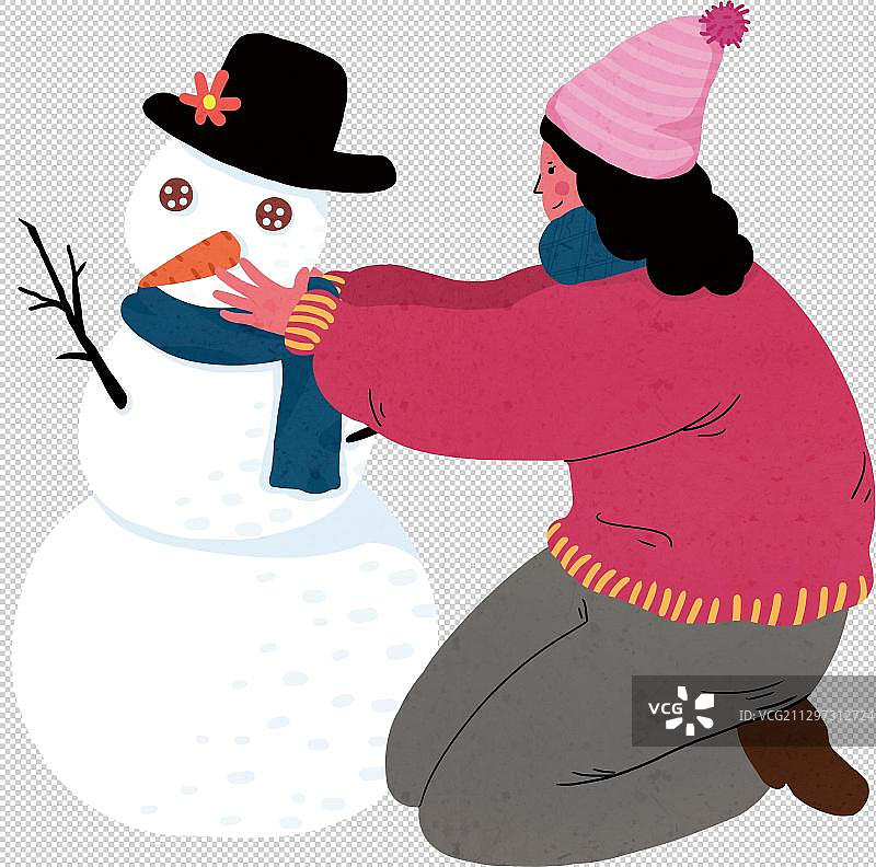 堆雪人图片素材