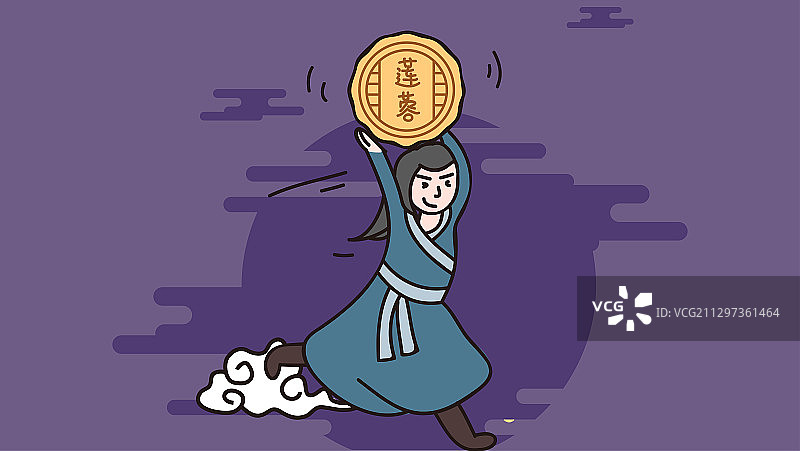 中秋 趣味人物 吴刚图片素材