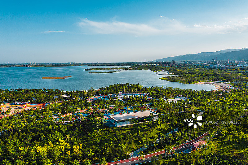 太原晋阳湖公园图片素材