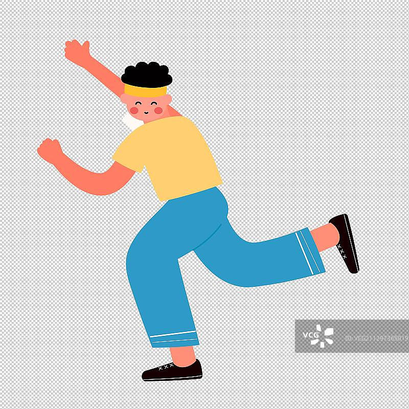 奔跑的青年图片素材