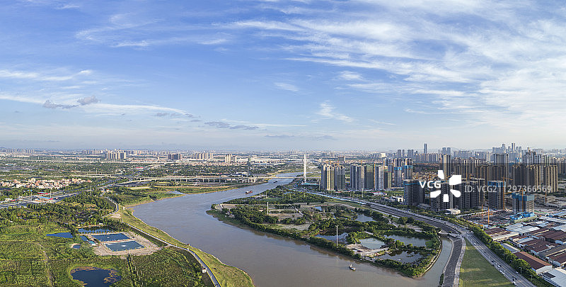 佛山市东平河三龙湾河滨景观图片素材