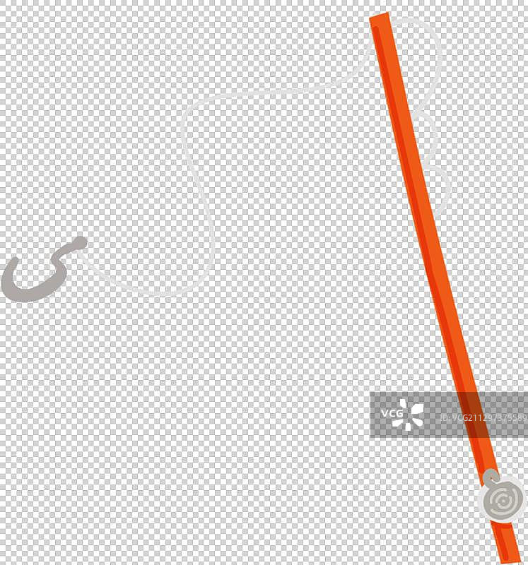 红色鱼竿图片素材