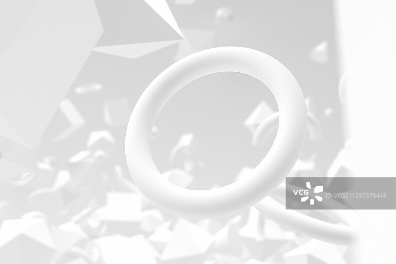 多样抽象几何体 3D渲染图片素材