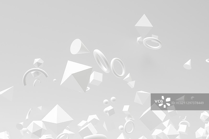 多样抽象几何体 3D渲染图片素材