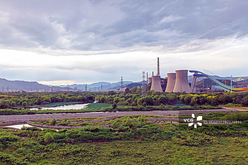 北京西山永定河风光图片素材