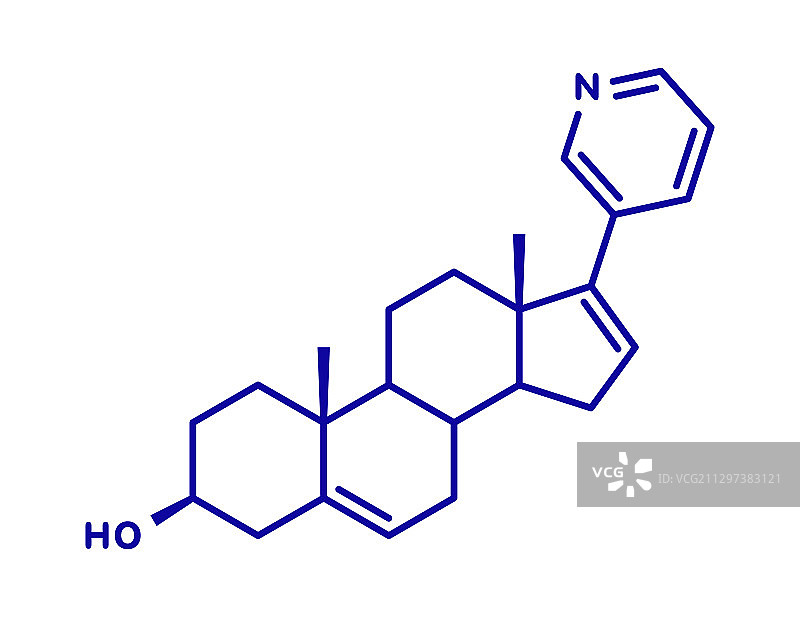 阿比特龙前列腺癌药物分子模型图片素材