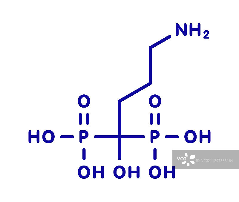 阿仑膦酸骨质疏松药物分子模型图片素材