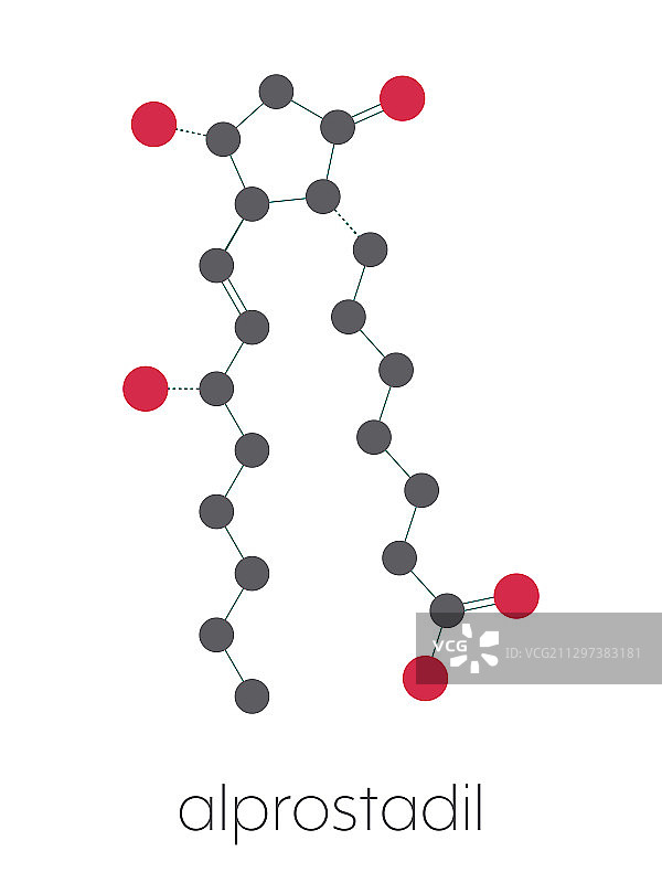 前列地尔勃起功能障碍药物分子模型图片素材