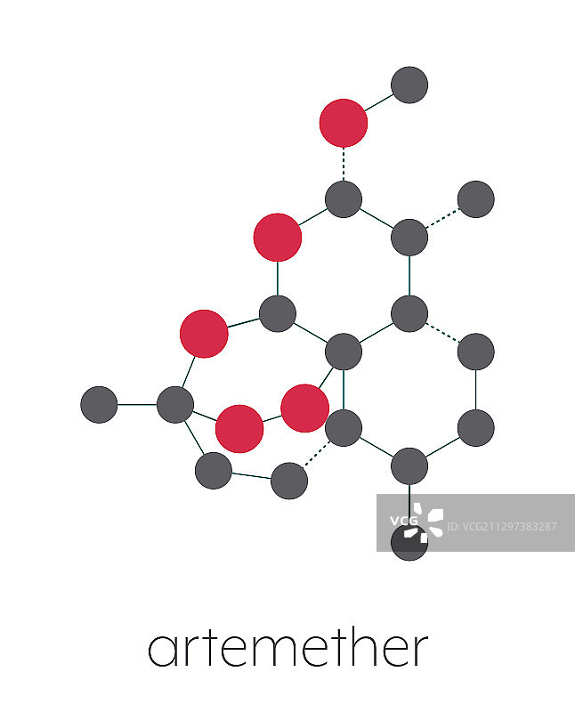 青蒿琥酯疟疾药物分子模型图片素材
