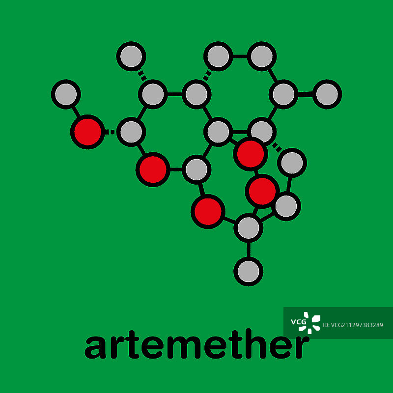 青蒿琥酯疟疾药物分子模型图片素材