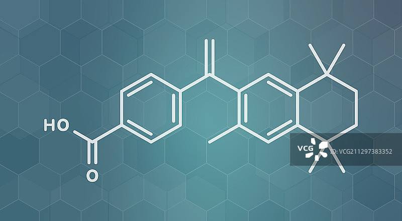 贝沙罗汀抗癌药物分子模型图片素材
