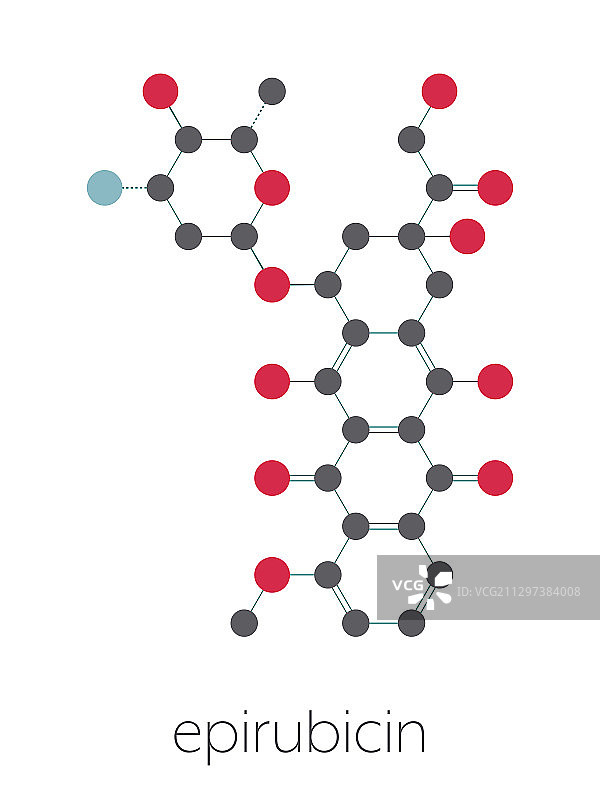 表柔比星化疗药物分子模型图片素材