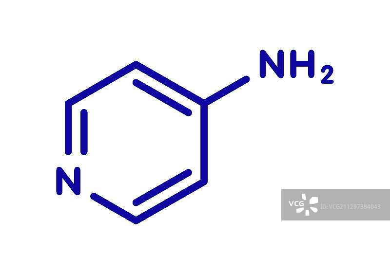 氨吡啶多发性硬化症药物分子模型图片素材