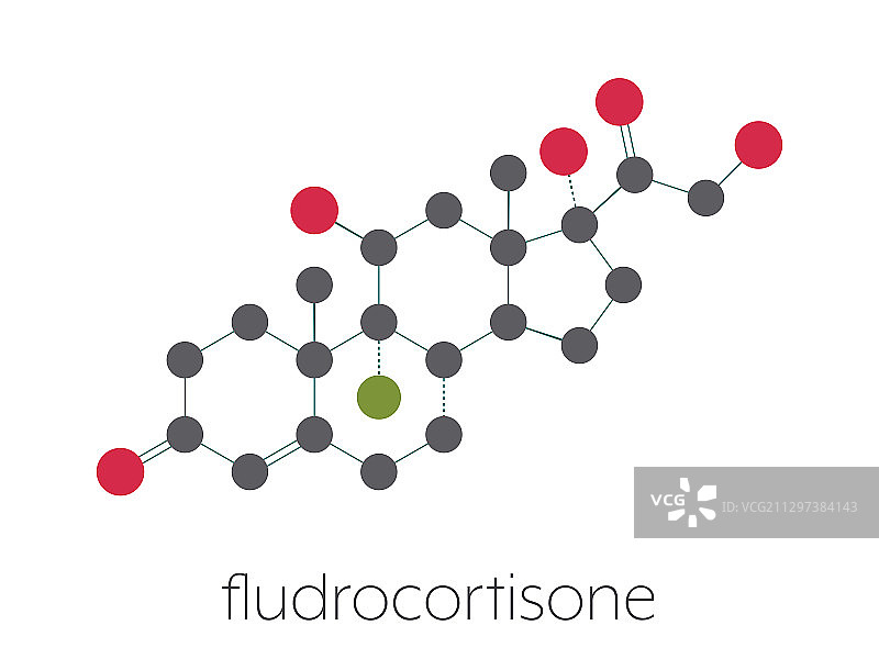 氟氢可的松醛固酮激素替代分子图片素材