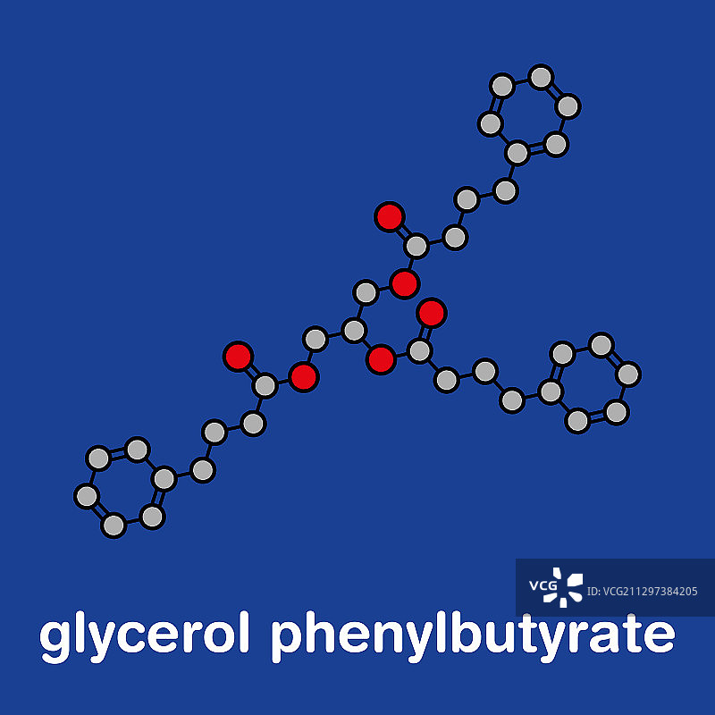 甘油苯丁酸酯尿素循环紊乱药物分子图片素材