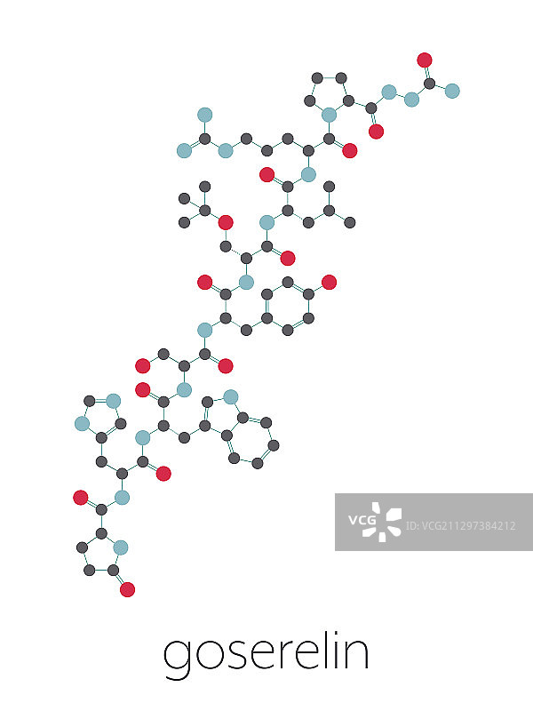 戈舍瑞林乳腺癌和前列腺癌药物分子模型图片素材