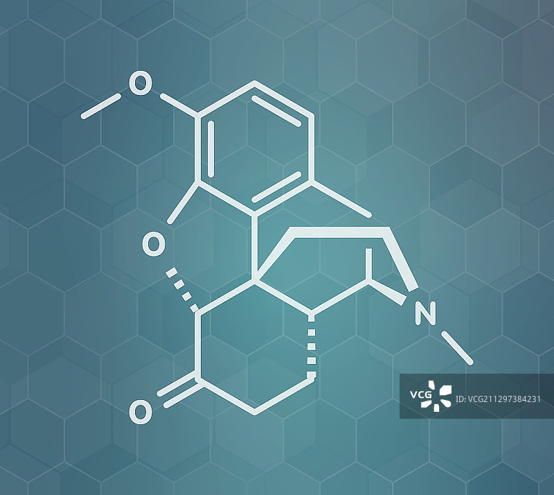 氢可酮麻醉镇痛药分子模型图片素材