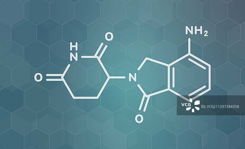 来那度胺多发性骨髓瘤药物分子模型图片素材