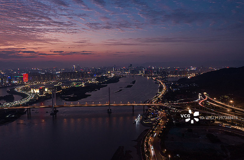福州闽江傍晚风景图片素材