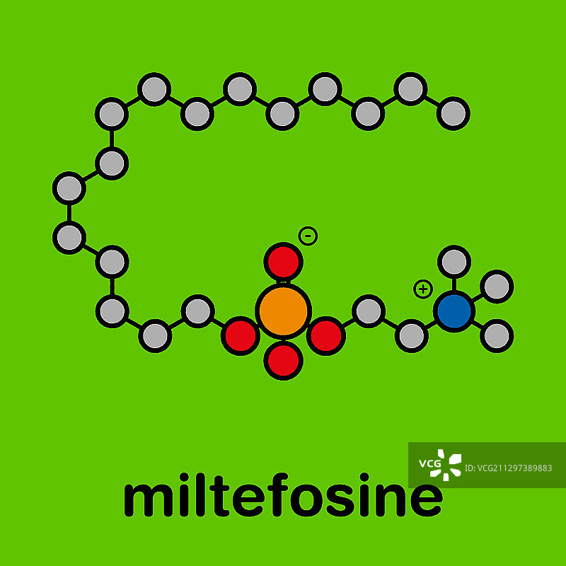 米替福新利什曼病药物分子模型图片素材