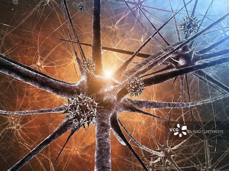 病毒性脑炎概念图图片素材