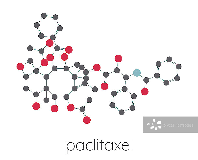 紫杉醇化疗药物分子模型图片素材