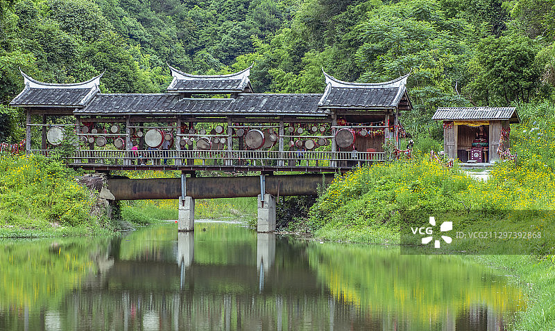 福建三明尤溪侠天下鼓廊桥图片素材