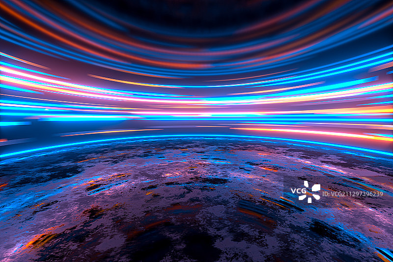 绚丽渐变光效背景 3D渲染图片素材