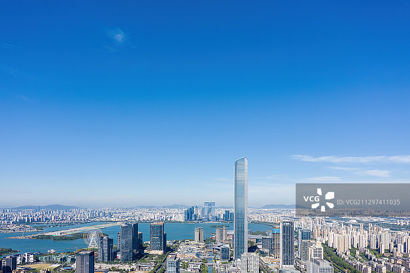 俯视苏州工业园区图片素材