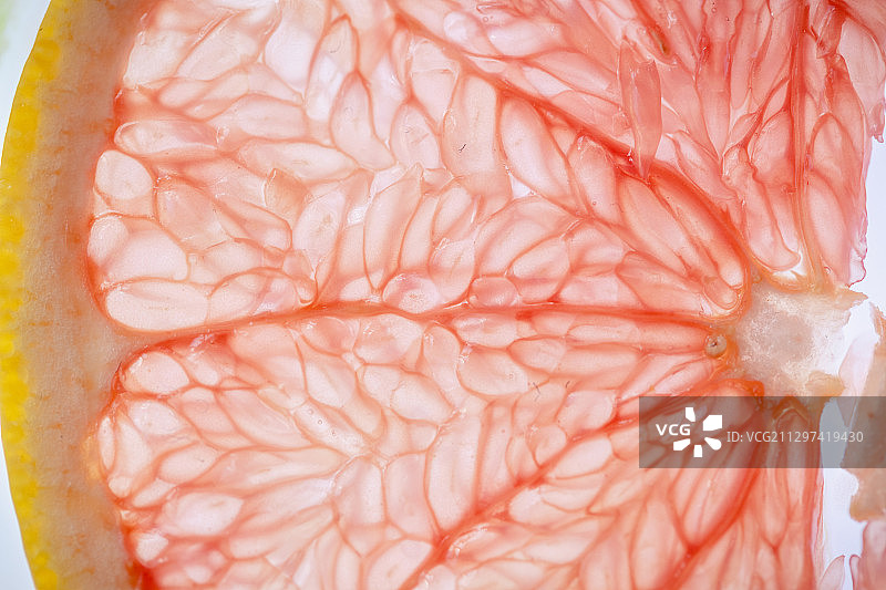 白色背景上柚子背光抽象合成图片素材