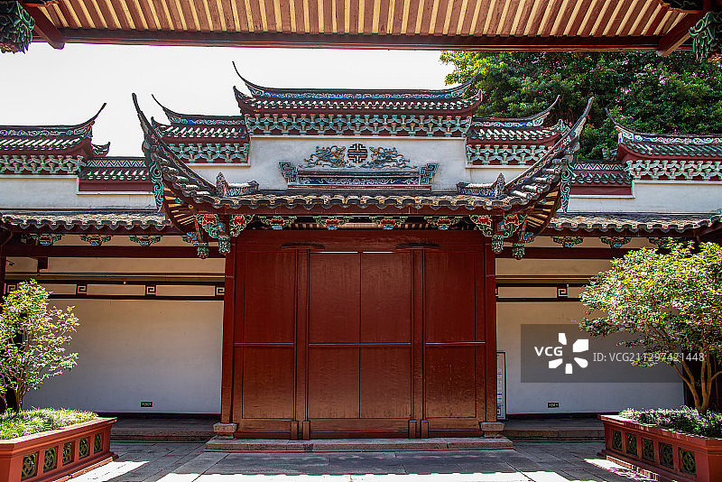 福州马尾昭忠祠正大门后视图图片素材
