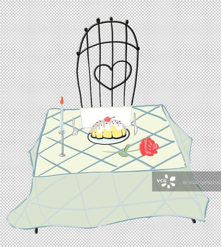 餐桌儿童插画元素图片素材