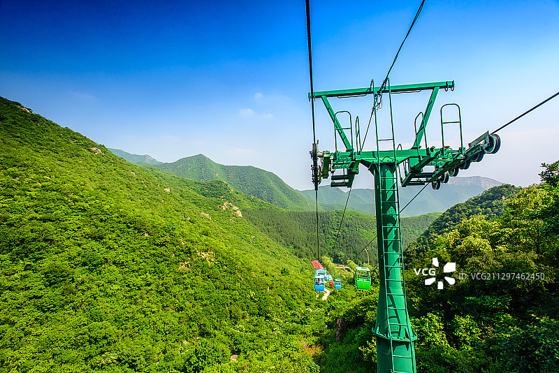 河北黄龙山庄缆车图片素材