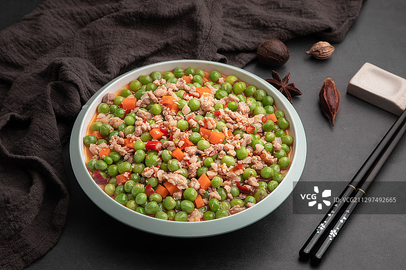 豌豆肉末图片素材