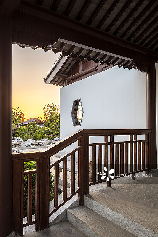 苏州石湖景区夜景风光图片素材