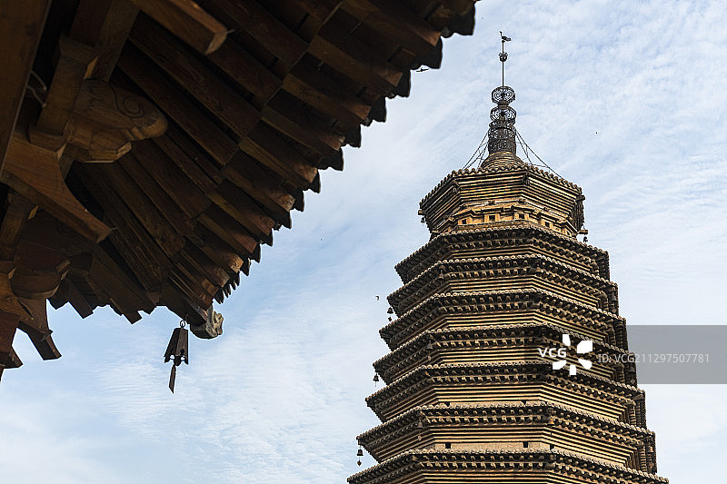 山西浑源圆觉寺古建筑景观图片素材